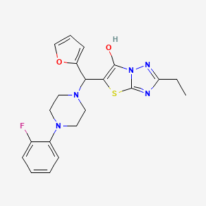 2-Ethyl-5-((4-(2-fluorophenyl)piperazin-1-yl)(furan-2-yl)methyl)thiazolo[3,2-b][1,2,4]triazol-6-ol