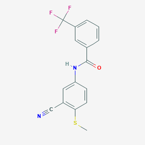 N-(3-Cyano-4-(methylsulfanyl)phenyl)-3-(trifluoromethyl)benzenecarboxamide