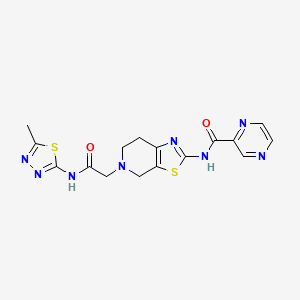 N-(5-(2-((5-methyl-1,3,4-thiadiazol-2-yl)amino)-2-oxoethyl)-4,5,6,7-tetrahydrothiazolo[5,4-c]pyridin-2-yl)pyrazine-2-carboxamide