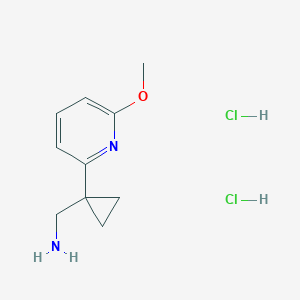 [1-(6-Methoxypyridin-2-yl)cyclopropyl]methanamine dihydrochloride