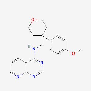 N-[[4-(4-Methoxyphenyl)oxan-4-yl]methyl]pyrido[2,3-d]pyrimidin-4-amine