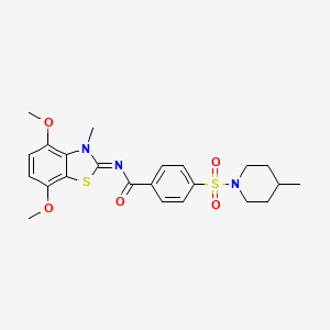 (Z)-N-(4,7-dimethoxy-3-methylbenzo[d]thiazol-2(3H)-ylidene)-4-((4-methylpiperidin-1-yl)sulfonyl)benzamide