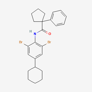 N-(2,6-Dibromo-4-cyclohexylphenyl)(phenylcyclopentyl)formamide