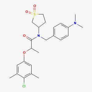 2-(4-chloro-3,5-dimethylphenoxy)-N-(4-(dimethylamino)benzyl)-N-(1,1-dioxidotetrahydrothiophen-3-yl)propanamide