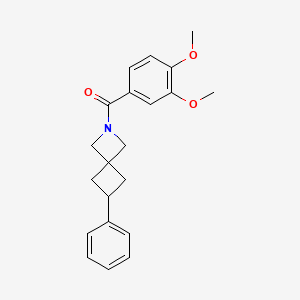 (3,4-Dimethoxyphenyl)-(6-phenyl-2-azaspiro[3.3]heptan-2-yl)methanone