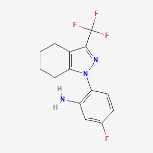 5-Fluoro-2-(3-(trifluoromethyl)-4,5,6,7-tetrahydro-1H-indazol-1-yl)aniline