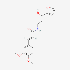 (E)-3-(3,4-dimethoxyphenyl)-N-(3-(furan-2-yl)-3-hydroxypropyl)acrylamide