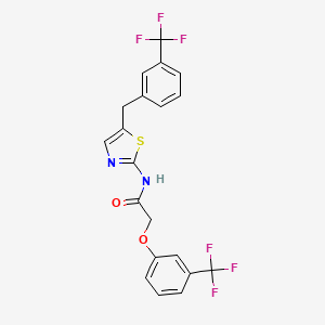 2-[3-(trifluoromethyl)phenoxy]-N-[5-[[3-(trifluoromethyl)phenyl]methyl]-1,3-thiazol-2-yl]acetamide