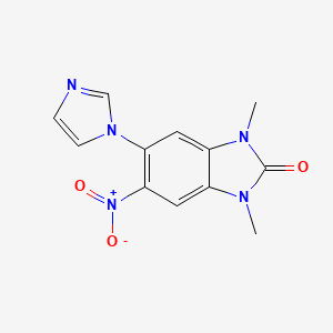 5-(1H-imidazol-1-yl)-1,3-dimethyl-6-nitro-1,3-dihydro-2H-benzimidazol-2-one