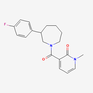 molecular formula C19H21FN2O2 B2864098 3-(3-(4-fluorophenyl)azepane-1-carbonyl)-1-methylpyridin-2(1H)-one CAS No. 1797268-17-7