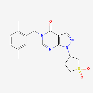 5-(2,5-dimethylbenzyl)-1-(1,1-dioxidotetrahydrothiophen-3-yl)-1H-pyrazolo[3,4-d]pyrimidin-4(5H)-one