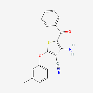4-Amino-5-benzoyl-2-(3-methylphenoxy)-3-thiophenecarbonitrile