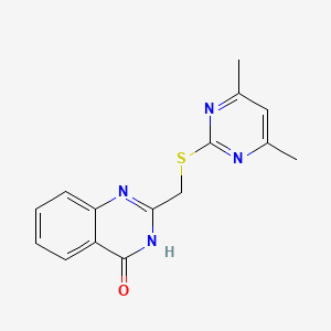 2-(((4,6-dimethylpyrimidin-2-yl)thio)methyl)quinazolin-4(3H)-one