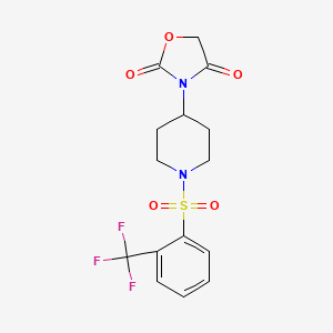3-(1-((2-(Trifluoromethyl)phenyl)sulfonyl)piperidin-4-yl)oxazolidine-2,4-dione