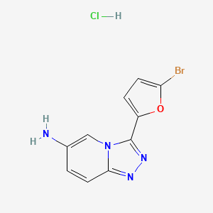 3-(5-Bromofuran-2-yl)-[1,2,4]triazolo[4,3-a]pyridin-6-amine;hydrochloride