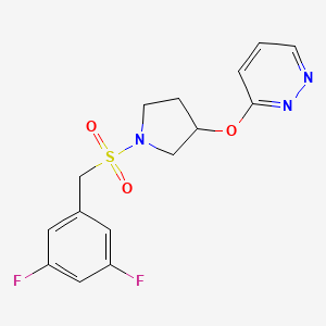 3-((1-((3,5-Difluorobenzyl)sulfonyl)pyrrolidin-3-yl)oxy)pyridazine