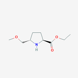 molecular formula C9H17NO3 B2864127 Ethyl (2S,5S)-5-(methoxymethyl)pyrrolidine-2-carboxylate CAS No. 2248393-86-2