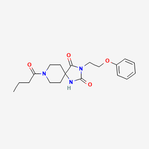 molecular formula C19H25N3O4 B2864129 8-Butyryl-3-(2-phenoxyethyl)-1,3,8-triazaspiro[4.5]decane-2,4-dione CAS No. 1021101-11-0