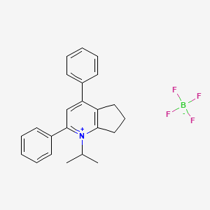 molecular formula C23H24BF4N B2864137 1-Isopropyl-2,4-diphenyl-6,7-dihydro-5H-cyclopenta[b]pyridinium tetrafluoroborate CAS No. 89021-61-4