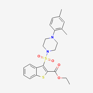 molecular formula C23H26N2O4S2 B2864138 Ethyl 3-{[4-(2,4-dimethylphenyl)piperazin-1-yl]sulfonyl}-1-benzothiophene-2-carboxylate CAS No. 941962-23-8