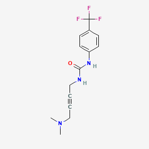 molecular formula C14H16F3N3O B2864139 1-(4-(Dimethylamino)but-2-yn-1-yl)-3-(4-(trifluoromethyl)phenyl)urea CAS No. 1396800-80-8