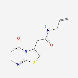 molecular formula C11H13N3O2S B2864178 N-烯丙基-2-(5-氧代-3,5-二氢-2H-噻唑并[3,2-a]嘧啶-3-基)乙酰胺 CAS No. 953012-38-9