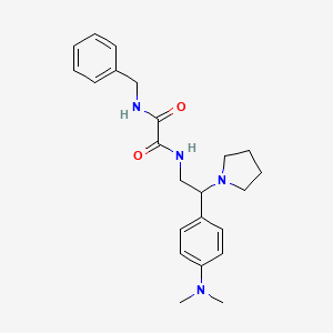 molecular formula C23H30N4O2 B2864181 N'-benzyl-N-{2-[4-(dimethylamino)phenyl]-2-(pyrrolidin-1-yl)ethyl}ethanediamide CAS No. 941975-83-3