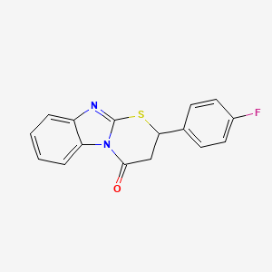 2-(4-Fluorophenyl)-2H-[1,3]thiazino[3,2-a]benzoimidazole-4(3H)-one