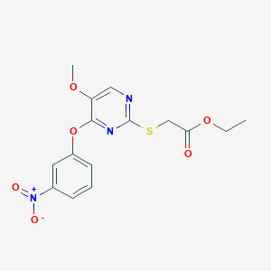 Ethyl 2-{[5-methoxy-4-(3-nitrophenoxy)-2-pyrimidinyl]sulfanyl}acetate