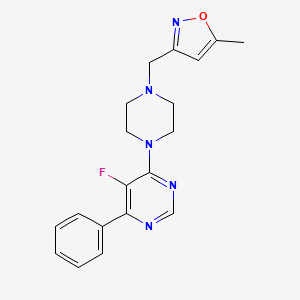 3-[[4-(5-Fluoro-6-phenylpyrimidin-4-yl)piperazin-1-yl]methyl]-5-methyl-1,2-oxazole