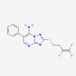molecular formula C15H12F3N5S B2864194 6-Phenyl-2-[(3,4,4-trifluoro-3-butenyl)sulfanyl][1,2,4]triazolo[1,5-a]pyrimidin-7-ylamine CAS No. 338777-19-8