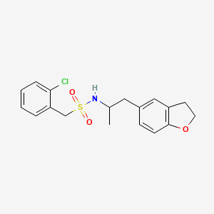 molecular formula C18H20ClNO3S B2864196 1-(2-氯苯基)-N-(1-(2,3-二氢苯并呋喃-5-基)丙烷-2-基)甲磺酰胺 CAS No. 2034541-69-8