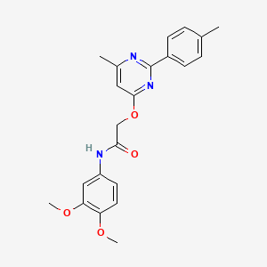 N-(3,4-dimethoxyphenyl)-2-{[6-methyl-2-(4-methylphenyl)pyrimidin-4-yl]oxy}acetamide