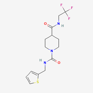 N1-(thiophen-2-ylmethyl)-N4-(2,2,2-trifluoroethyl)piperidine-1,4-dicarboxamide