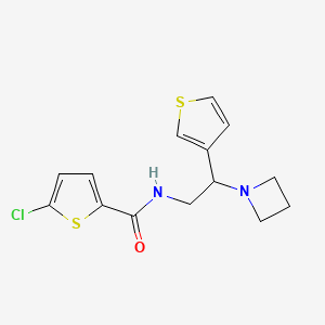 N-(2-(azetidin-1-yl)-2-(thiophen-3-yl)ethyl)-5-chlorothiophene-2-carboxamide