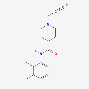 molecular formula C17H22N2O B2864212 N-(2,3-二甲基苯基)-1-炔丙基哌啶-4-甲酰胺 CAS No. 1427926-20-2