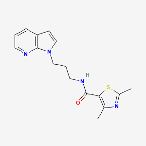 molecular formula C16H18N4OS B2864219 N-(3-(1H-吡咯并[2,3-b]吡啶-1-基)丙基)-2,4-二甲基噻唑-5-甲酰胺 CAS No. 1795410-29-5