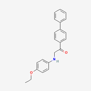 molecular formula C22H21NO2 B2864226 1-{[1,1'-biphenyl]-4-yl}-2-[(4-ethoxyphenyl)amino]ethan-1-one CAS No. 326610-29-1