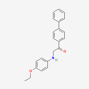 molecular formula C22H21NO2 B2864226 2-(4-Ethoxyanilino)-1-(4-phenylphenyl)ethanone CAS No. 326610-29-1