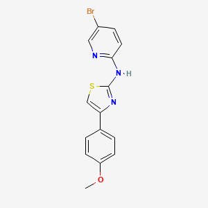 molecular formula C15H12BrN3OS B2864235 5-bromo-N-[4-(4-methoxyphenyl)-1,3-thiazol-2-yl]pyridin-2-amine CAS No. 1030101-05-3