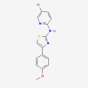 molecular formula C15H12BrN3OS B2864235 3-{[(4-chlorobenzyl)oxy]methyl}-1-methyl-5-(4-methylbenzoyl)-4,5,6,7-tetrahydro-1H-pyrazolo[4,3-c]pyridine CAS No. 1030101-05-3