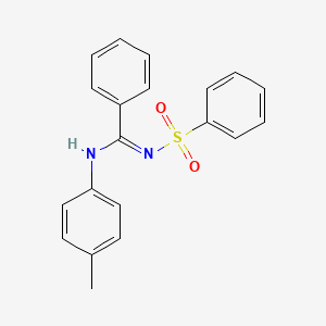 molecular formula C20H18N2O2S B2864238 N-(PHENYL-P-TOLYLAMINO-METHYLENE)-BENZENESULFONAMIDE CAS No. 31789-53-4