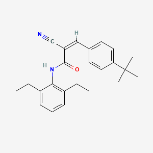 molecular formula C24H28N2O B2864244 (Z)-3-(4-Tert-butylphenyl)-2-cyano-N-(2,6-diethylphenyl)prop-2-enamide CAS No. 732275-05-7
