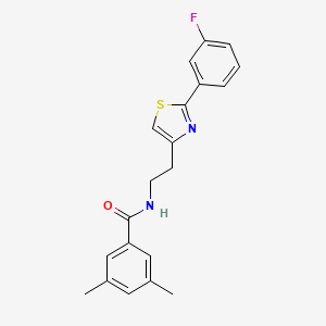 molecular formula C20H19FN2OS B2864248 N-{2-[2-(3-fluorophenyl)-1,3-thiazol-4-yl]ethyl}-3,5-dimethylbenzamide CAS No. 933230-69-4
