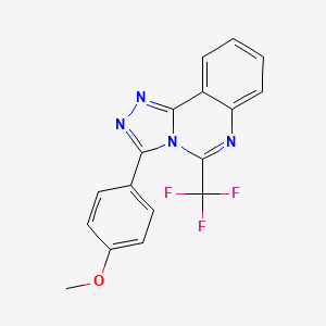 molecular formula C17H11F3N4O B2864249 3-(4-Methoxyphenyl)-5-(trifluoromethyl)-[1,2,4]triazolo[4,3-c]quinazoline CAS No. 303149-02-2