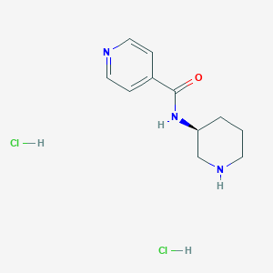 molecular formula C11H17Cl2N3O B2864261 (S)-N-(Piperidin-3-yl)pyridine-4-carboxamide dihydrochloride CAS No. 1338222-53-9