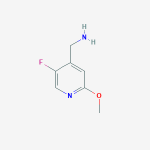 molecular formula C7H9FN2O B2864262 (5-氟-2-甲氧基吡啶-4-基)甲胺 CAS No. 1256824-28-8