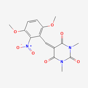 5-[(3,6-Dimethoxy-2-nitrophenyl)methylidene]-1,3-dimethyl-1,3-diazinane-2,4,6-trione