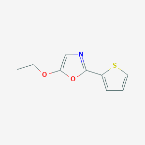 molecular formula C9H9NO2S B2864271 5-Ethoxy-2-(2-thienyl)-1,3-oxazole CAS No. 284040-86-4