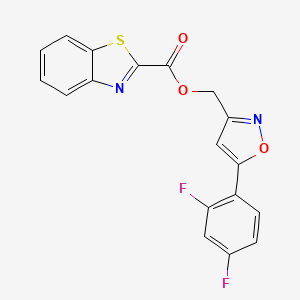 (5-(2,4-Difluorophenyl)isoxazol-3-yl)methyl benzo[d]thiazole-2-carboxylate